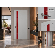 Двері OPAL RAL7047 Red Gloss Modern Interior SL-GD