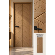 Двері OACEN Herringbone Milling Japandi TR-VN